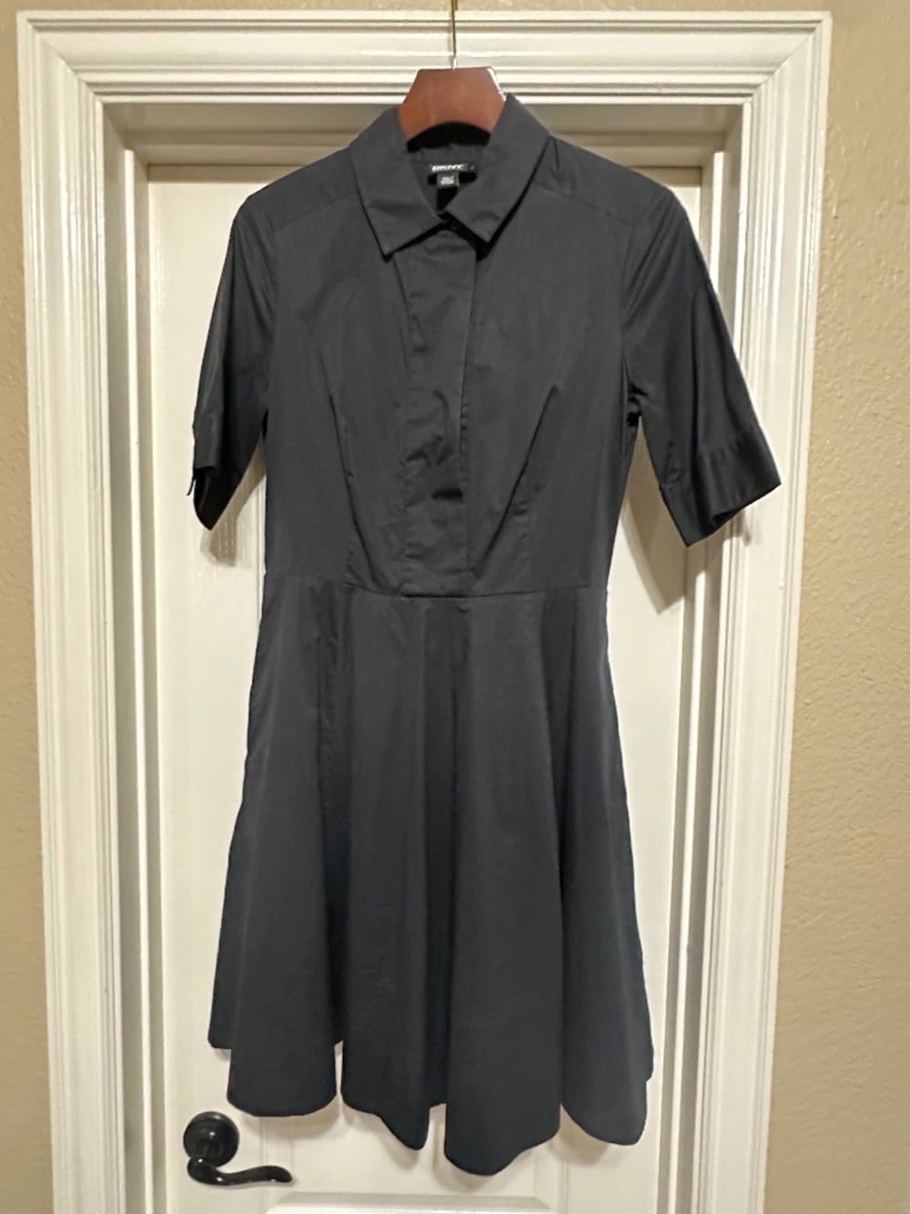 DKNY Black Fit & Flare Dress 8